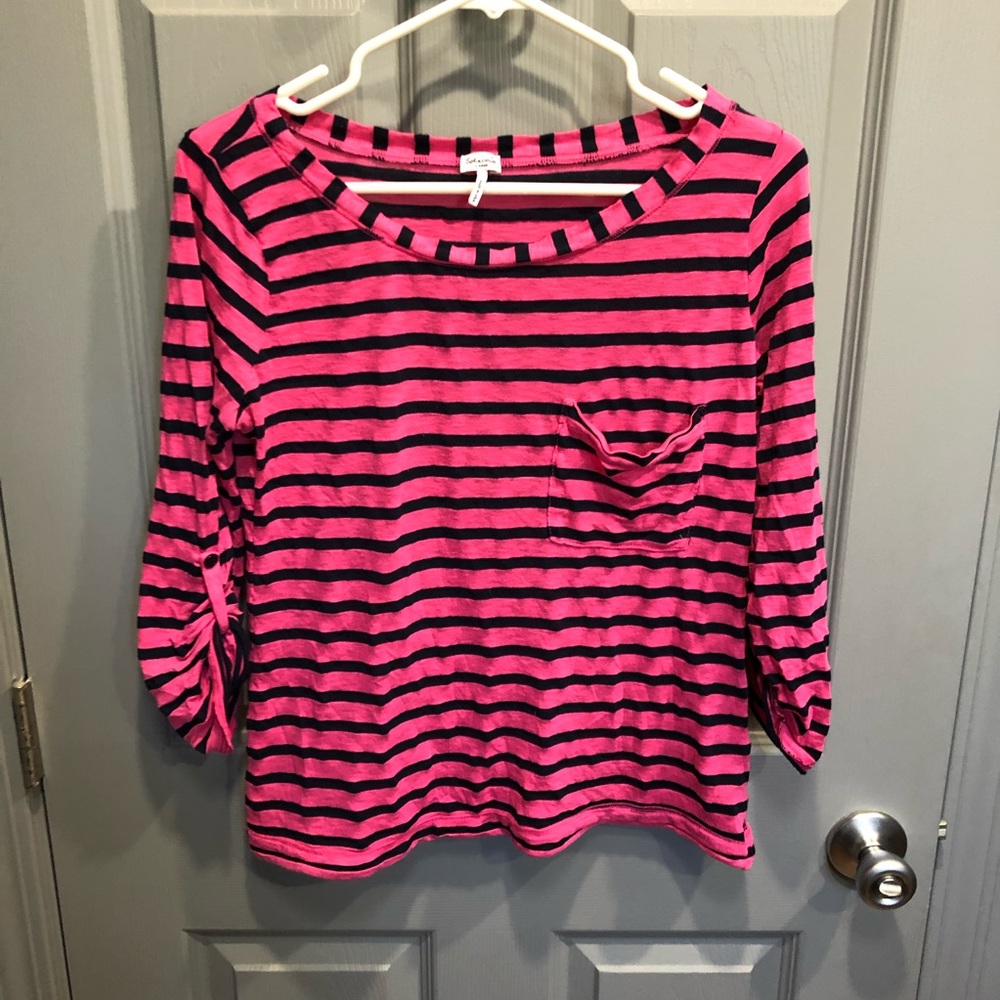 Splendid Pink Striped Top - Size L